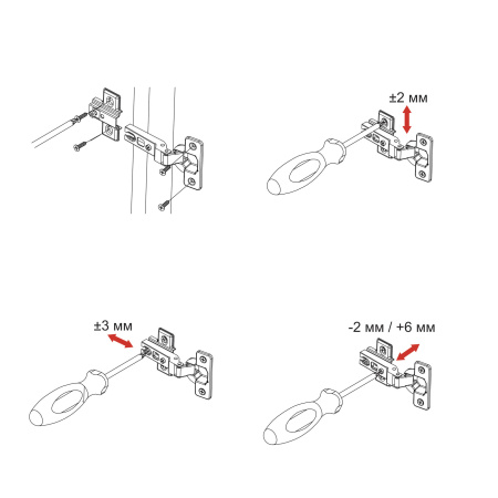 Петля полунакладная 52гр